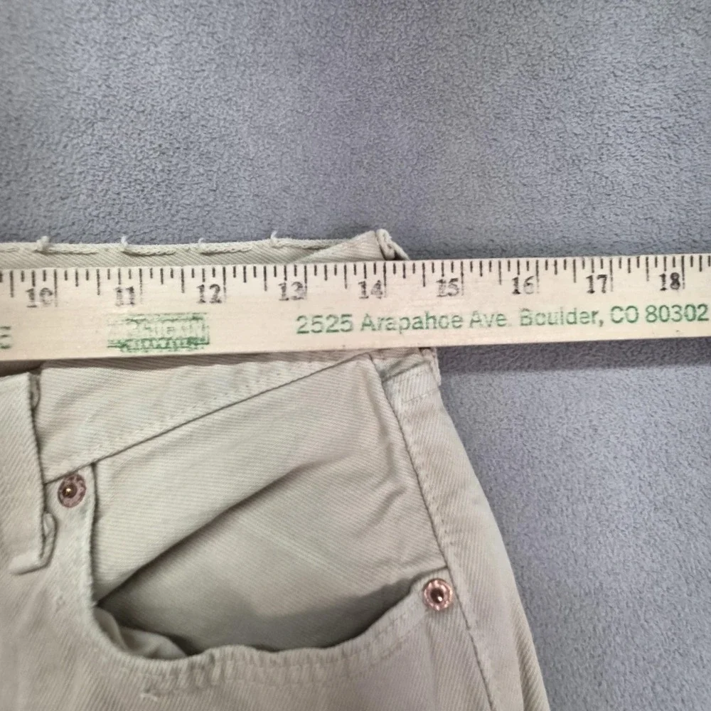 Vintage Levis 501 Jeans Mens Beige‎ Button Fly USA 90s Repaired Fits 28x31